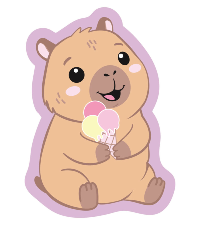 Capybara Baby decorative shaped pillow 40 cm 6032318
