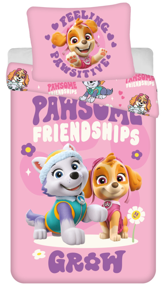 Paw Patrol Pawsitive Σετ Μονή Παπλωματοθήκη Polycotton 2 Τεμαχίων 140×200 και 70×90 cm 5873932