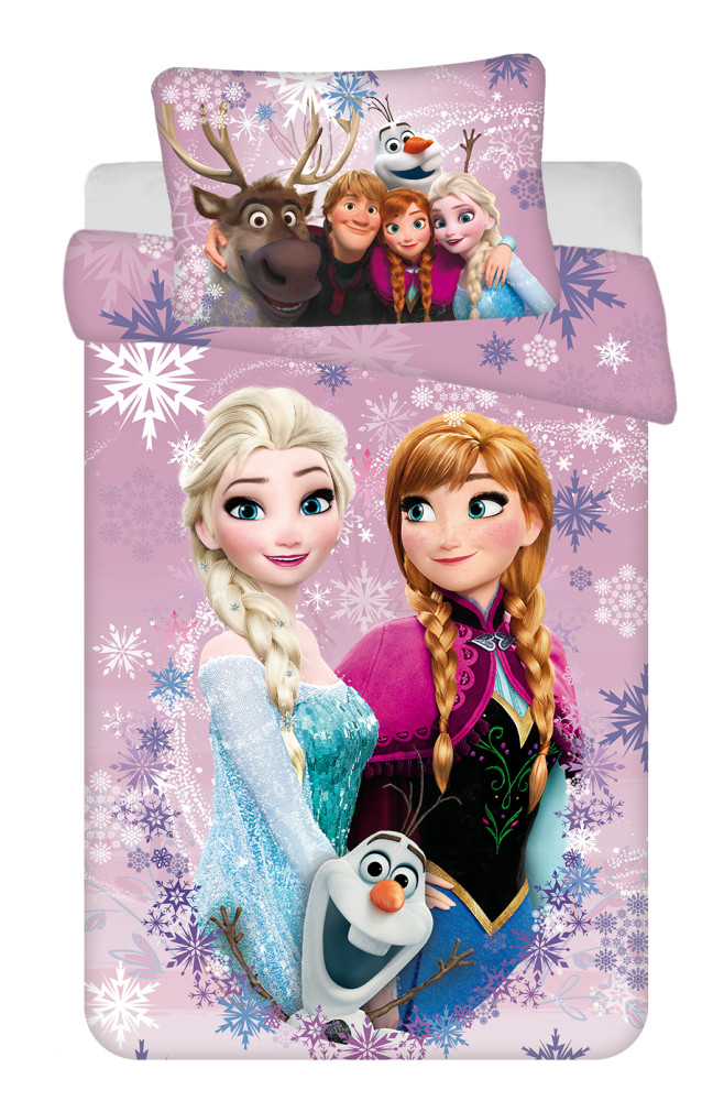 Disney Frozen Purple Frosty Βρεφικό Βαμβακερό Σετ Παπλωματοθήκης 2 Τεμαχίων 100×135 και 40×60 cm 5899501