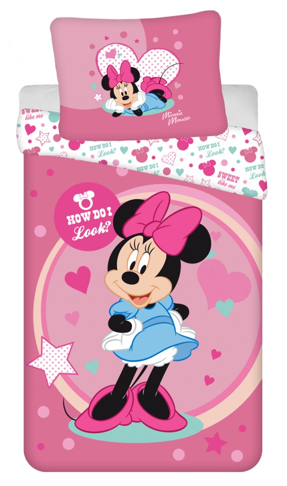Disney Minnie Look Σετ Μονή Παπλωματοθήκη Polycotton 2 Τεμαχίων 140×200 και 70×90 cm 5905494