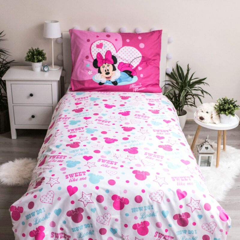 Disney Minnie Look Σετ Μονή Παπλωματοθήκη Polycotton 2 Τεμαχίων 140×200 και 70×90 cm 5905496