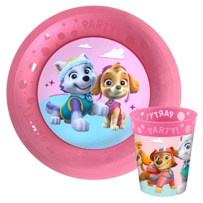 Paw Patrol Skye and Everest Παιδικό Σετ Φαγητού 3 Τεμαχίων 250 ml 5892606