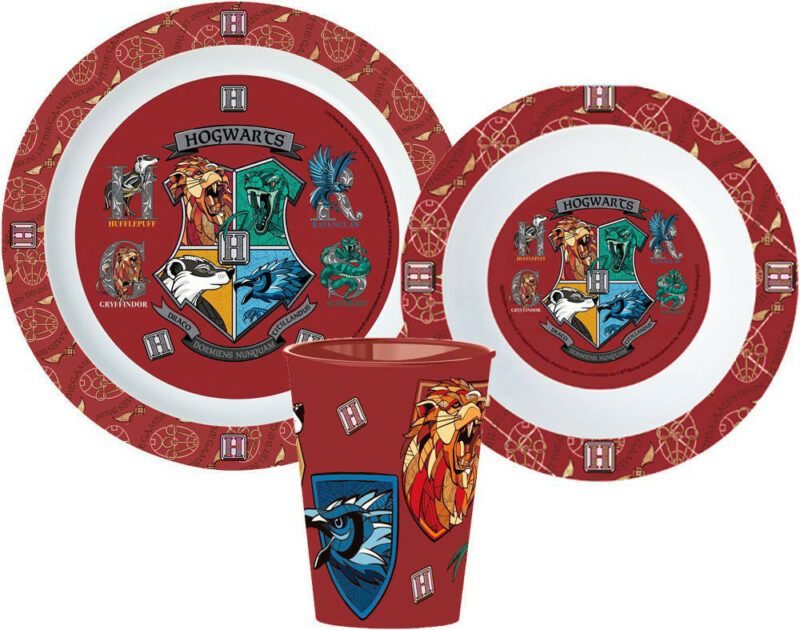 Harry Potter School Shields Παιδικό Σετ Φαγητού 3 Τεμαχίων 260 ml Χωρίς BPA 5895261