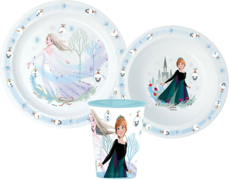 Disney Frozen Royally Cool Christmas Παιδικό Σετ Φαγητού 3 Τεμαχίων 260 ml Χωρίς BPA 5927397