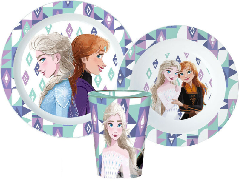 Disney Frozen Ice Magic Παιδικό Σετ Φαγητού 3 Τεμαχίων 260 ml Χωρίς BPA 5927393