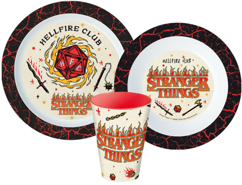 Stranger Things Upside Down Παιδικό Σετ Φαγητού 3 Τεμαχίων 260 ml Χωρίς BPA 5895355