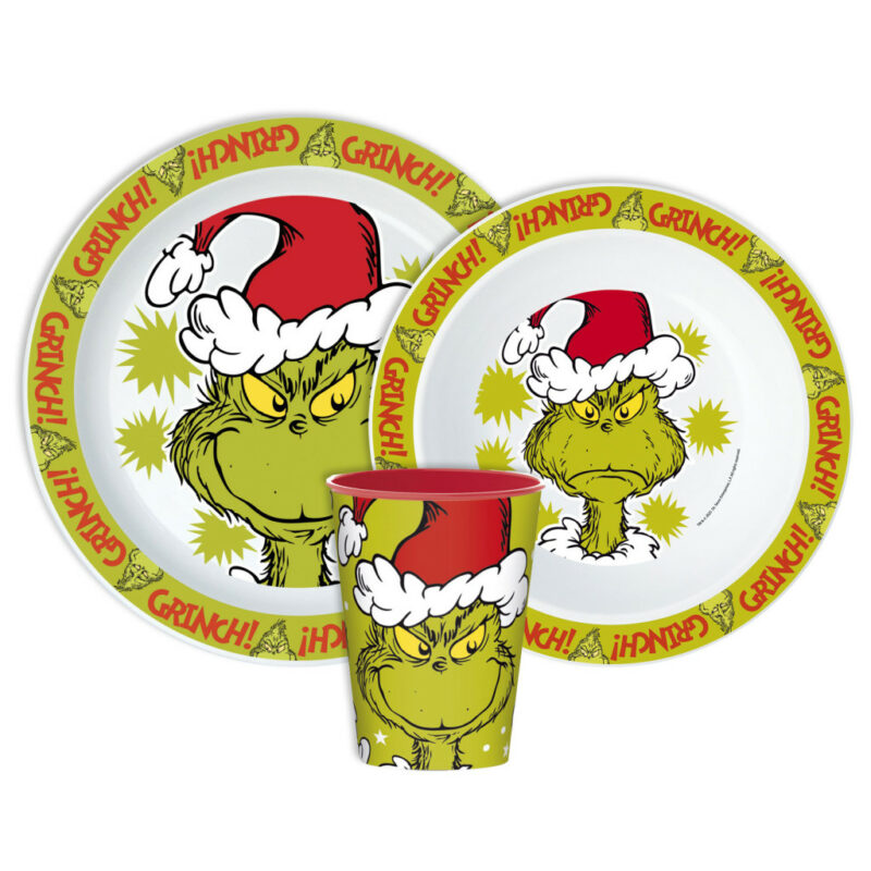 The Grinch Christmas Mischief Παιδικό Σετ Φαγητού 3 Τεμαχίων 260 ml Χωρίς BPA 5895182