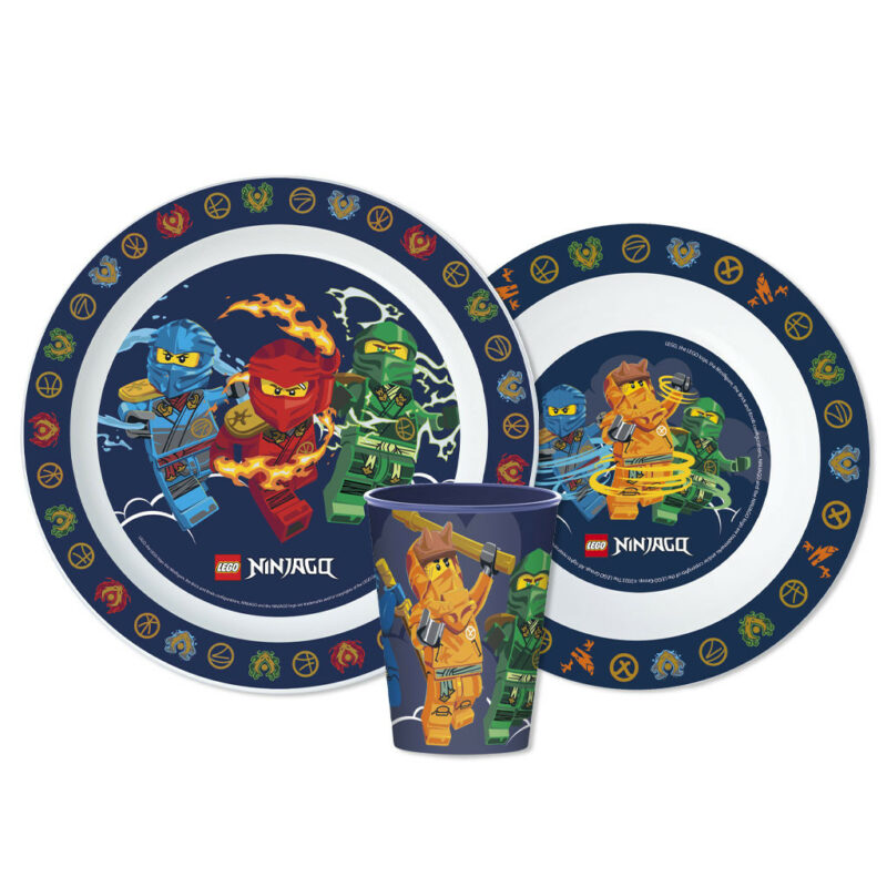 Lego Elemental Ninjago Παιδικό Σετ Φαγητού 3 Τεμαχίων 260 ml Χωρίς BPA 5895277