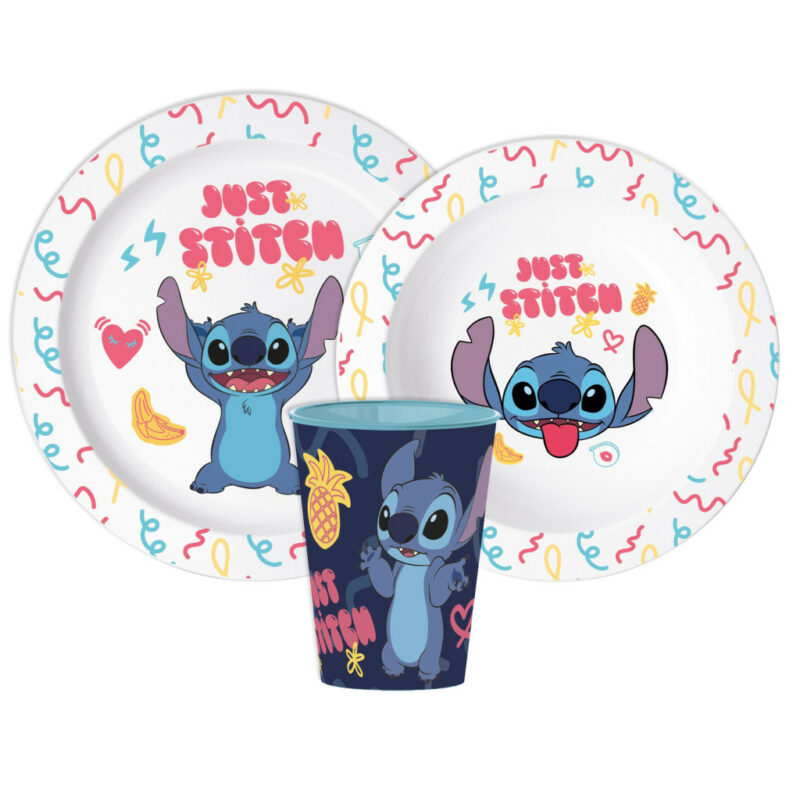 Disney Lilo & Stitch Just Παιδικό Σετ Φαγητού 3 Τεμαχίων 260 ml Χωρίς BPA 5895235