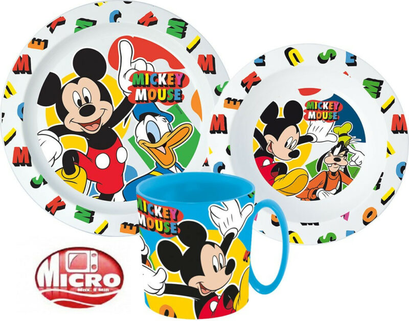 Disney Mickey Cool Summer Παιδικό Σετ Φαγητού 3 Τεμαχίων 350 ml Χωρίς BPA 5895239