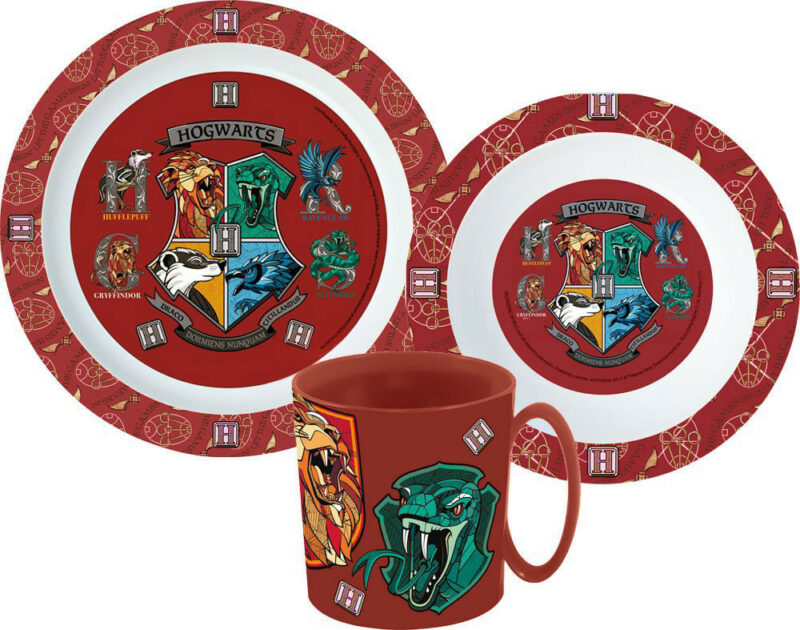 Harry Potter School Shields Παιδικό Σετ Φαγητού 3 Τεμαχίων 350 ml Χωρίς BPA 5895259