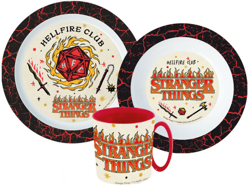Stranger Things Upside Down Παιδικό Σετ Φαγητού 3 Τεμαχίων 350 ml Χωρίς BPA 5895353