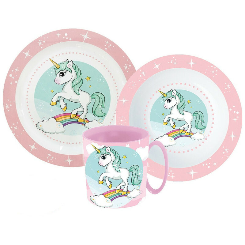 Unicorn Range Παιδικό Σετ Φαγητού 3 Τεμαχίων 350 ml Χωρίς BPA 5895363