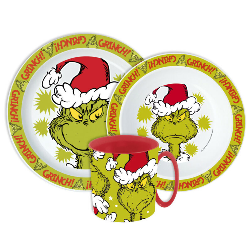 The Grinch Christmas Mischief Παιδικό Σετ Φαγητού 3 Τεμαχίων 390 ml Χωρίς BPA 5895180
