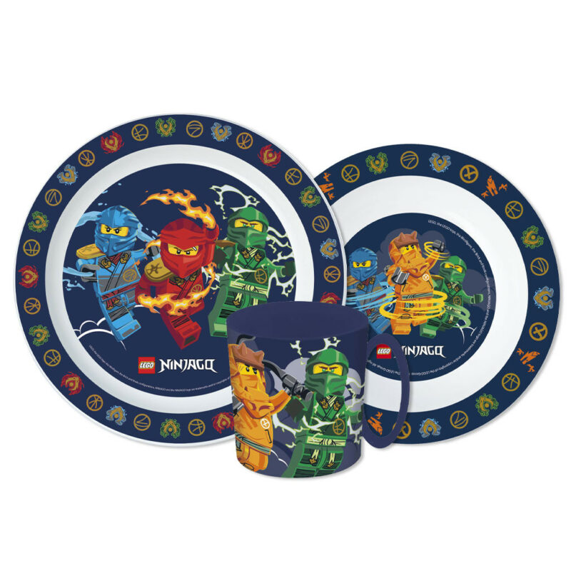 Lego Elemental Ninjago Παιδικό Σετ Φαγητού 3 Τεμαχίων 390 ml Χωρίς BPA 5895275