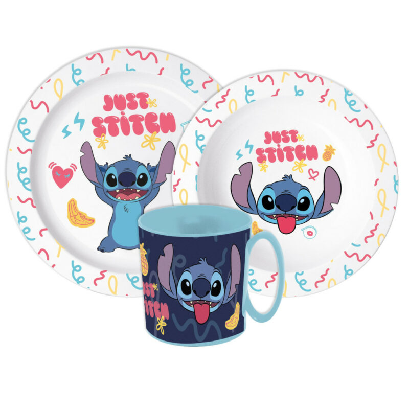 Disney Lilo & Stitch Just Παιδικό Σετ Φαγητού 3 Τεμαχίων 390 ml Χωρίς BPA 5927410