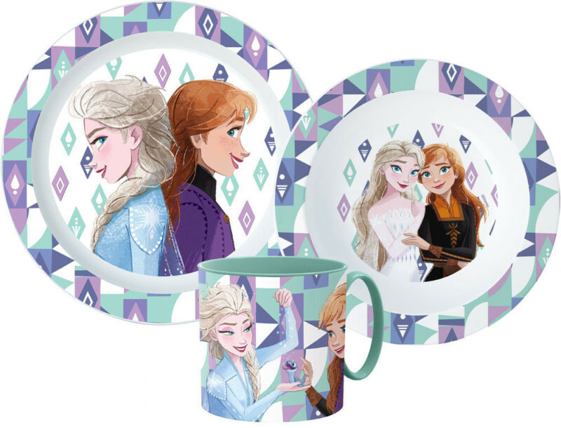 Disney Frozen Ice Magic Παιδικό Σετ Φαγητού 3 Τεμαχίων 265 ml Χωρίς BPA 5927389