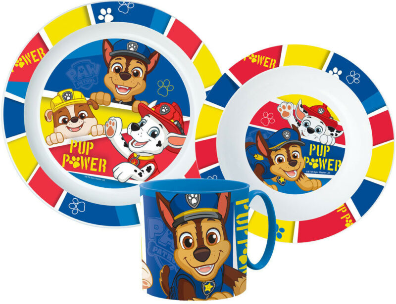 Paw Patrol Pup Power Παιδικό Σετ Φαγητού 3 Τεμαχίων 265 ml Χωρίς BPA 5895289