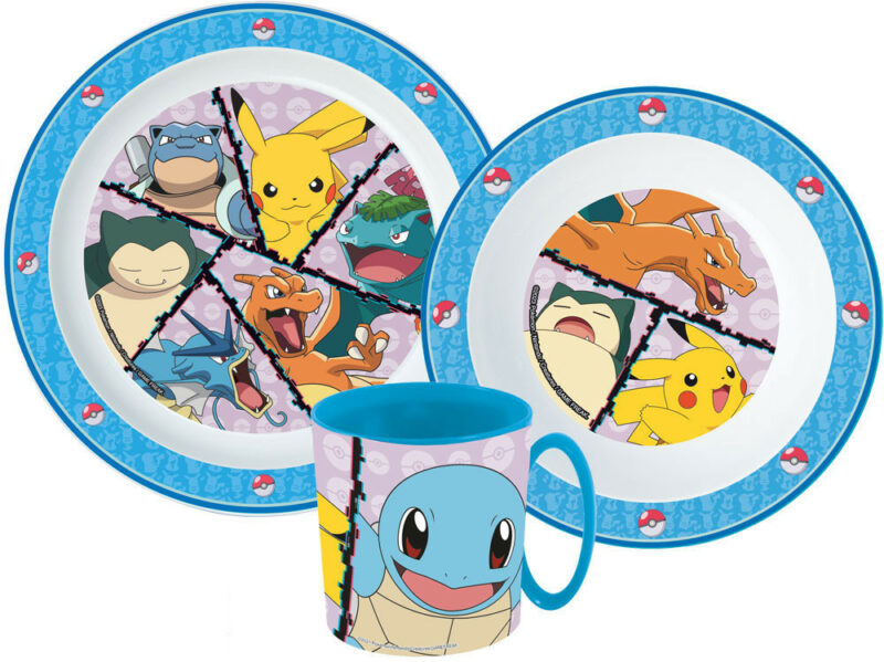 Pokémon Battle Παιδικό Σετ Φαγητού 3 Τεμαχίων 265 ml Χωρίς BPA 5927437