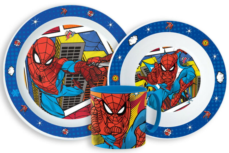 Spiderman Grid Παιδικό Σετ Φαγητού 3 Τεμαχίων 265 ml Χωρίς BPA 5895331