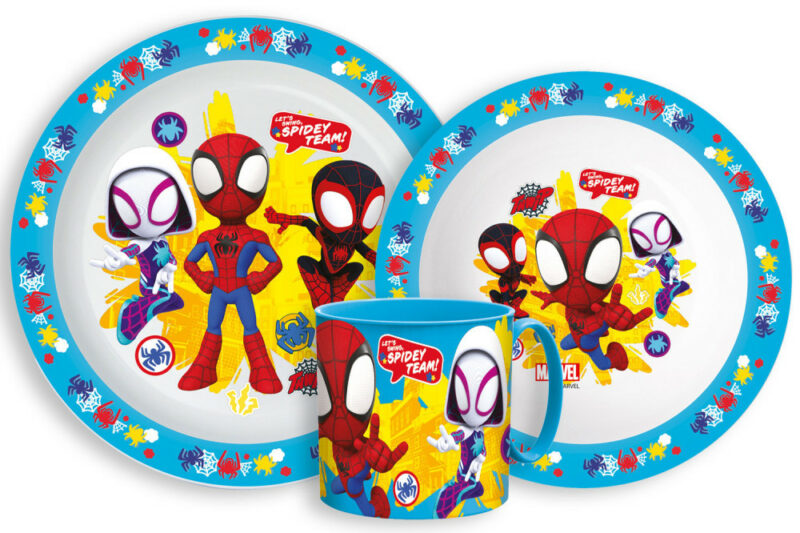 Spiderman Spidey Team Παιδικό Σετ Φαγητού 3 Τεμαχίων 265 ml Χωρίς BPA 5927431