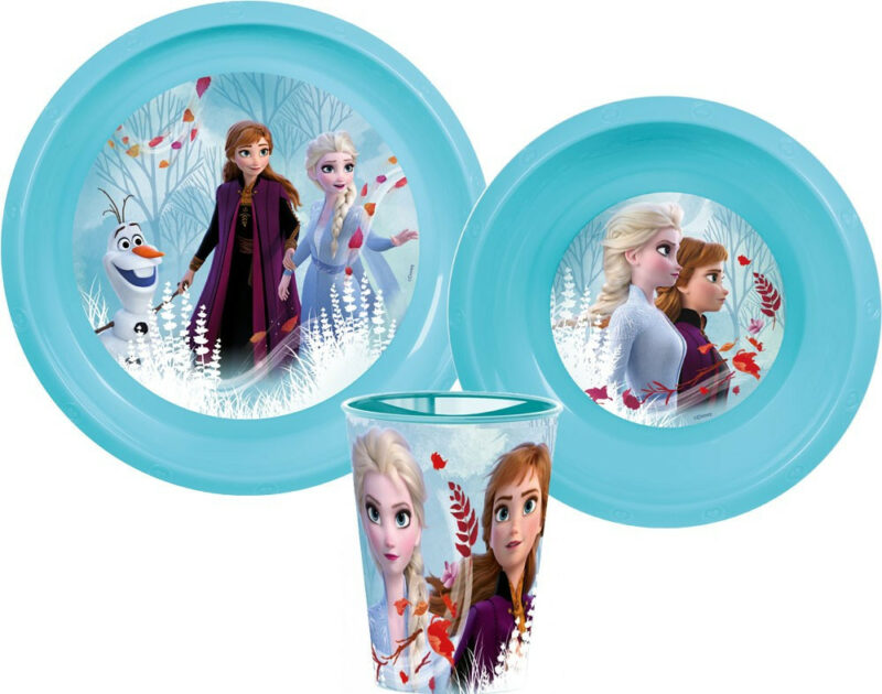 Disney Frozen Blue Forest Παιδικό Σετ Φαγητού 3 Τεμαχίων 260 ml Χωρίς BPA 5890370