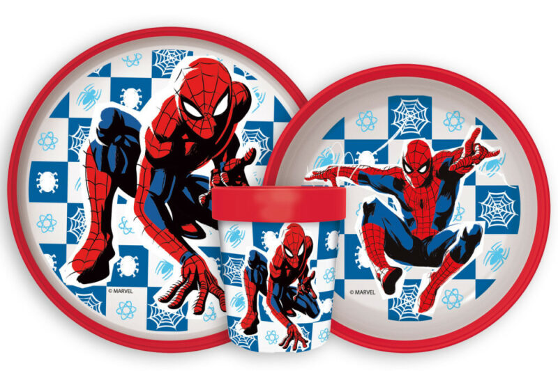 Spiderman Midnight Flyer Παιδικό Σετ Φαγητού 3 Τεμαχίων 260 ml Χωρίς BPA 5895335
