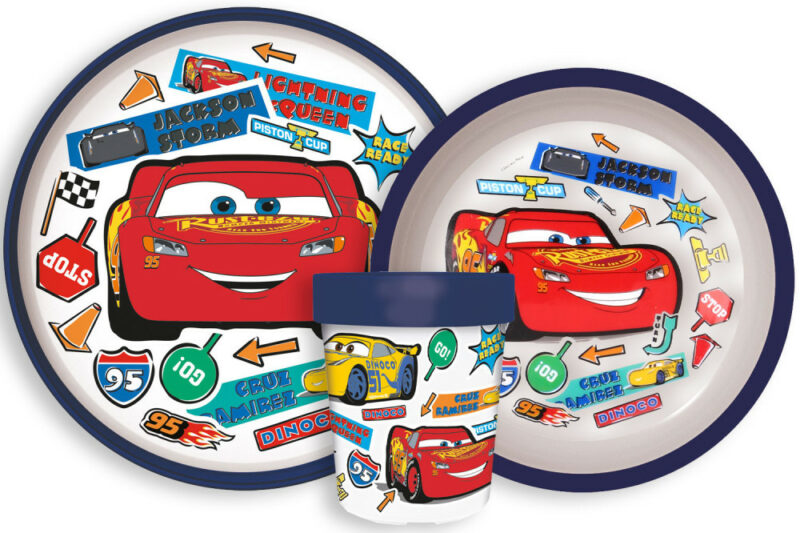 Disney Cars Stickers Go Παιδικό Σετ Φαγητού 3 Τεμαχίων 260 ml Χωρίς BPA 5895249