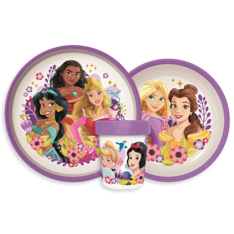 Disney Princess Courageous Heart Παιδικό Σετ Φαγητού 3 Τεμαχίων 260 ml Χωρίς BPA 5895204