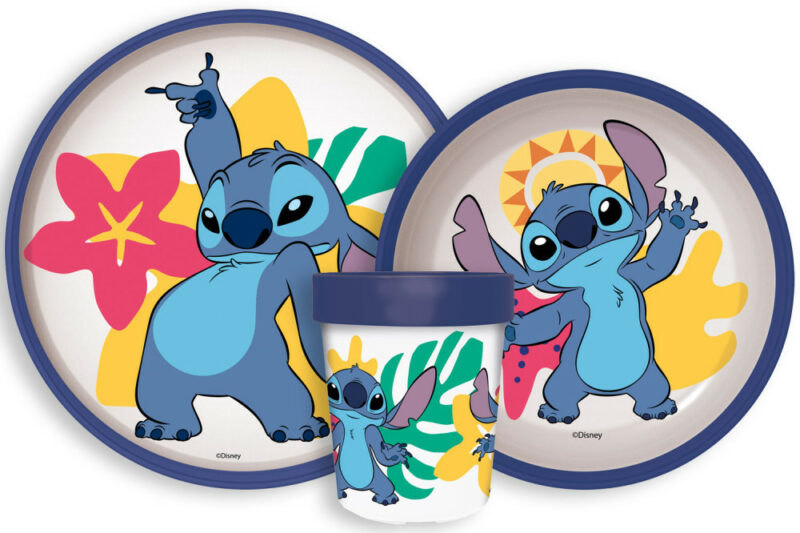 Disney Lilo & Stitch Palm Παιδικό Σετ Φαγητού 3 Τεμαχίων 260 ml Χωρίς BPA 5900941