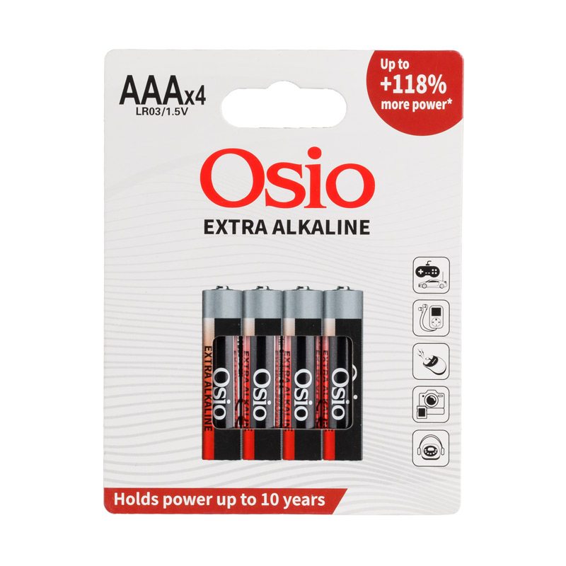 Osio LR03EO4B Αλκαλικές μπαταρίες Blister 4τμχ AAA Extra 3725739