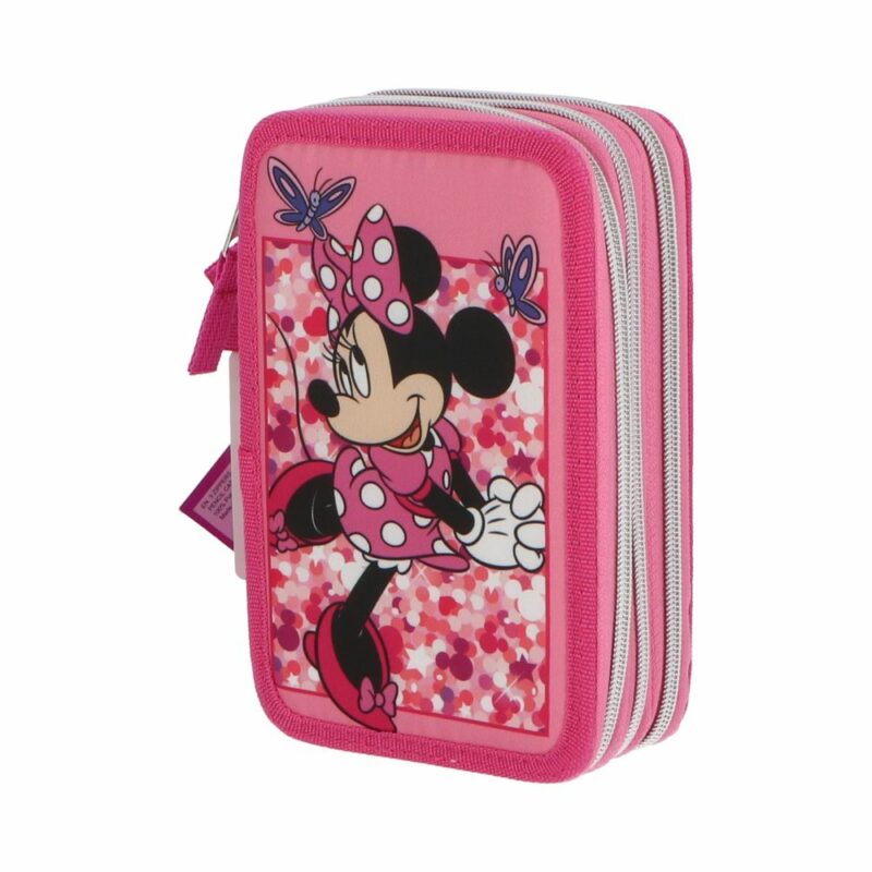 Disney Minnie Mouse Τριώροφη Γεμάτη Κασετίνα 44 Τεμαχίων Ροζ 19 6091418