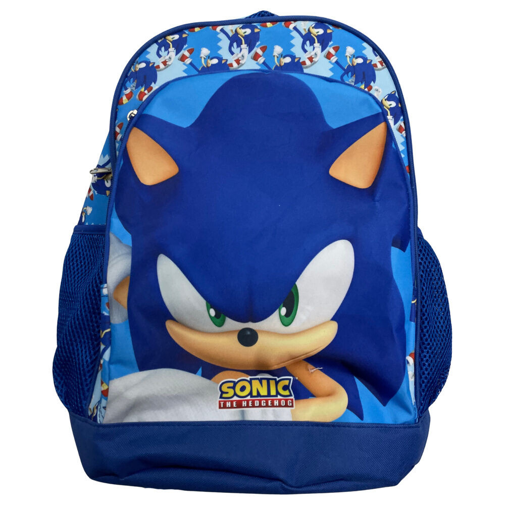 Sonic the Hedgehog Modern Σχολική Τσάντα Πλάτης με 3 Θήκες 42×32×16 cm
