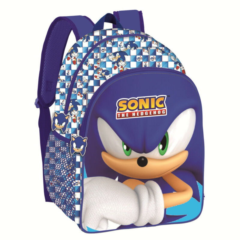 Sonic the Hedgehog Modern Σχολική Τσάντα Πλάτης με 2 Θήκες 40×30×17 cm 5902125