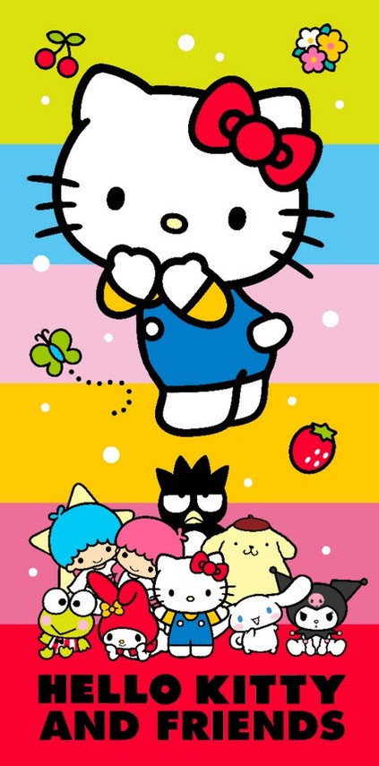 Hello Kitty Cute Friends Πετσέτα Μπάνιου & Θαλάσσης (Fast Dry) 100% microfiber 70×140 cm 5941112