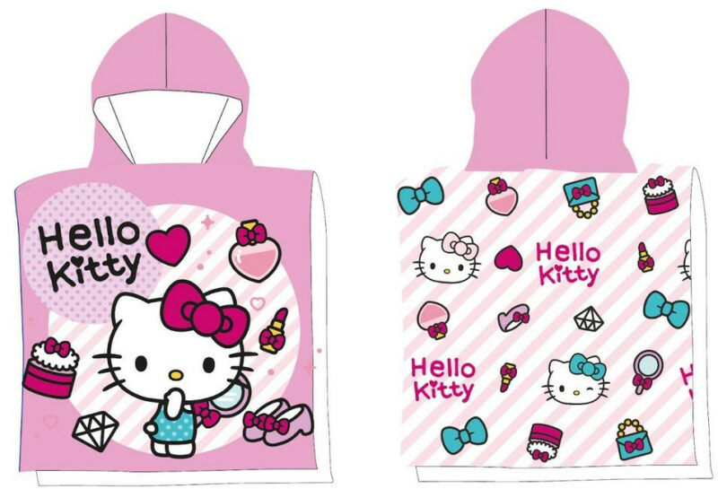 Hello Kitty Fashion Πετσέτα θαλάσσης πόντσο 50×100 cm (Fast Dry) 5894237