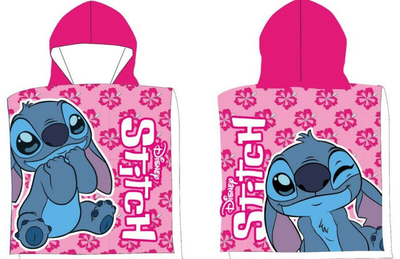 Disney Lilo and Stitch Pink Wink Πετσέτα θαλάσσης πόντσο 50×100 cm (Fast Dry) 5893199