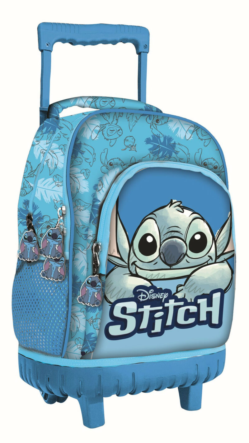 Disney Lilo & Stitch Smile Premium Σχολική Τσάντα Πλάτης Τρόλεϊ με 3 Θήκες 44×33×22 cm 5900689