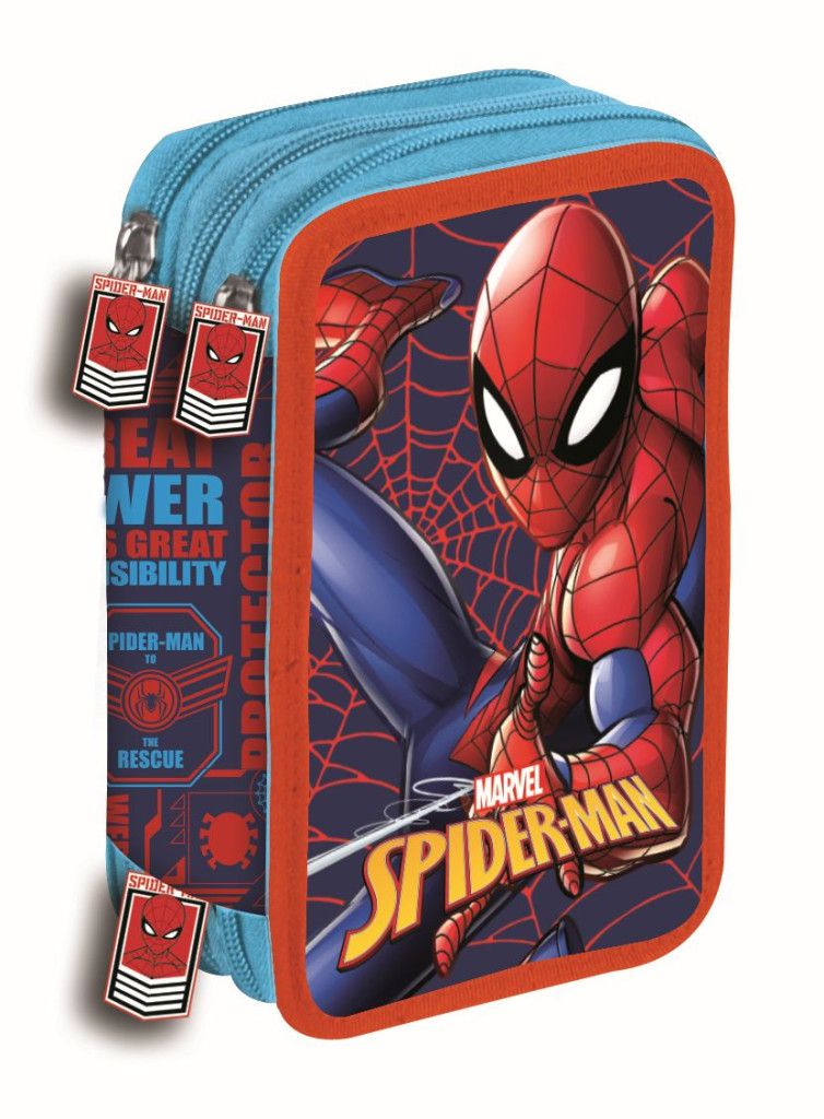 Spiderman Great Power Γεμάτη Τριώροφη Κασετίνα 44 Τεμαχίων 20×13 5900646