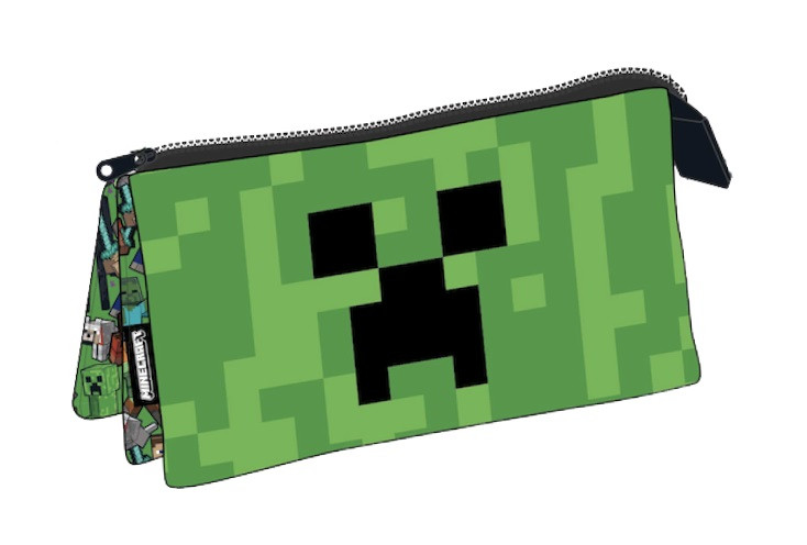 Minecraft Face Παιδική Κασετίνα με 3 Θήκες 22×14×3 5900633