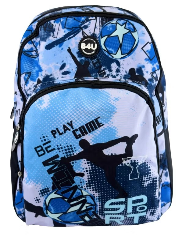 Football Be Winner Σχολική Τσάντα Πλάτης με 3 Θήκες 44×31×13 cm 5902100