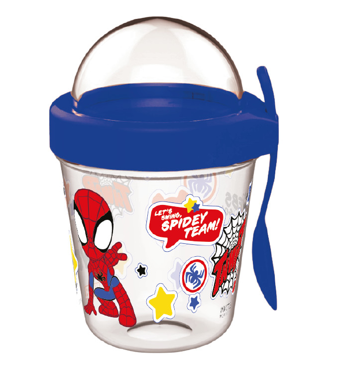 Spiderman Spidey Παιδικό Δοχείο Σνακ με Καπάκι και Κουτάλι 350 ml Χωρίς BPA 5873665