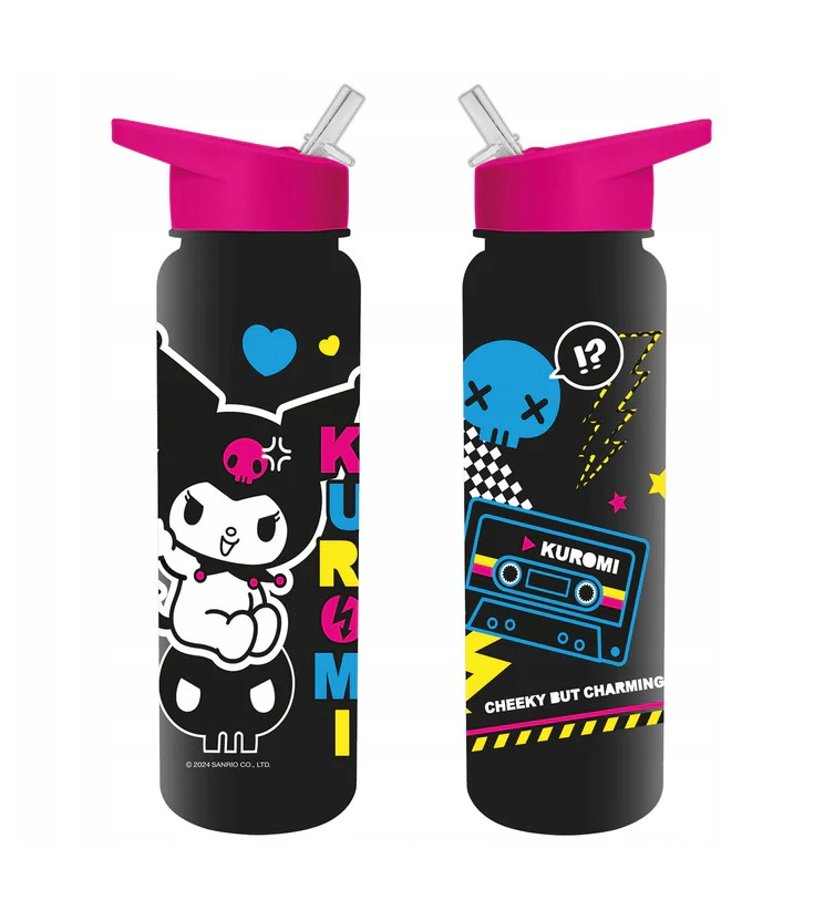 Hello Kitty Punk Kuromi Kuromi Punk Πλαστικό Παγούρι με Καλαμάκι 700 ml 5904905