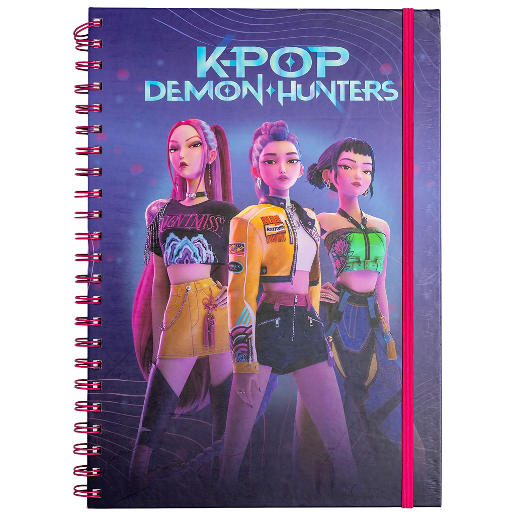 K-pop Demon Hunters Purple Τετράδιο Σπιράλ με Γραμμές A4