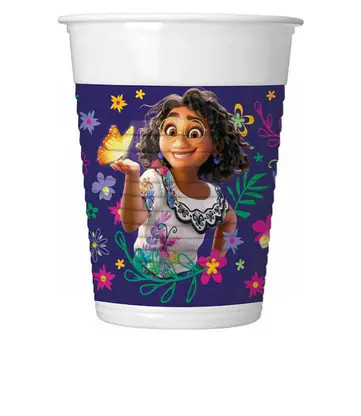 Disney Encanto Flower Παιδικά Πλαστικά Ποτήρια Σετ 8 Τεμαχίων 200 ml 5884123