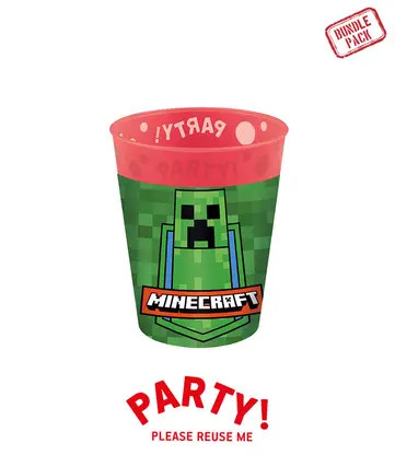 Minecraft Σετ Πλαστικών Ποτηριών 4 Τεμαχίων 250 ml 6009136