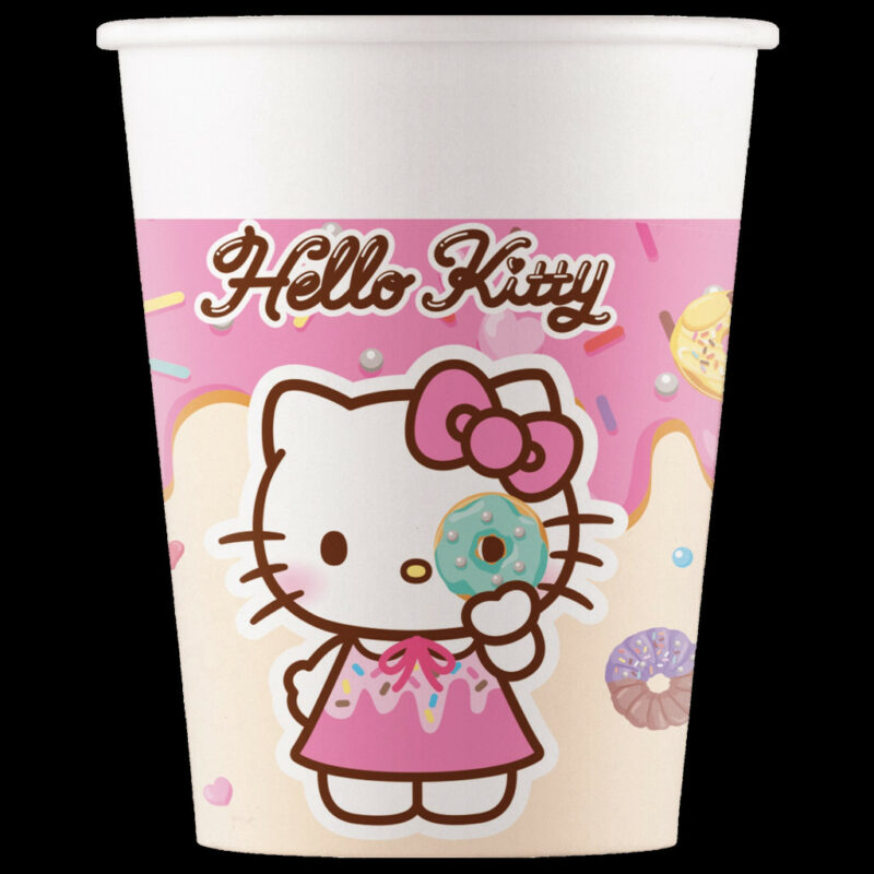 Hello Kitty Kuromi Παιδικά Χάρτινα Ποτήρια Πάρτι Σετ 8 Τεμαχίων 200 ml 5893298