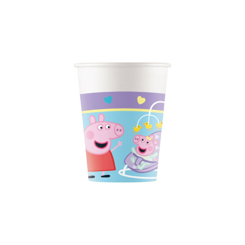 Peppa Pig With Love Παιδικά Χάρτινα Ποτήρια Πάρτι Σετ 8 Τεμαχίων 200 ml FSC 5893300