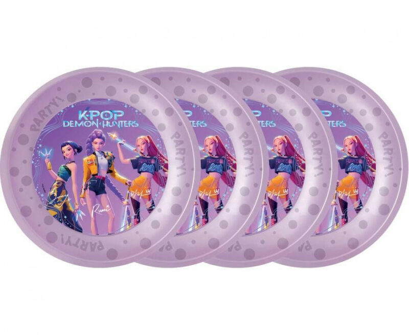 K-pop Demon Hunters Honmoon Micro Premium Σετ 4 Πλαστικών Ρηχών Πιάτων 21 cm 5896409