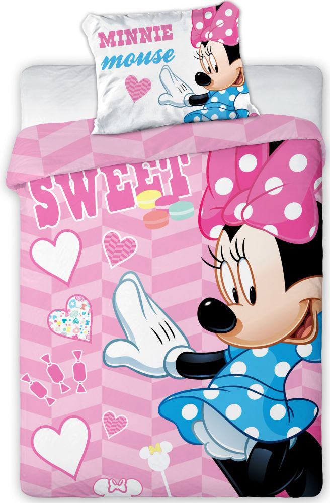 Disney Minnie Sweet Βρεφικό Βαμβακερό Σετ Παπλωματοθήκης 2 Τεμαχίων 100×135 και 40×60 cm 5899594